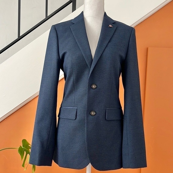 Ted Baker London Men’s Two Button Blazer Size 34 Navy Blue - Picture 2 of 11